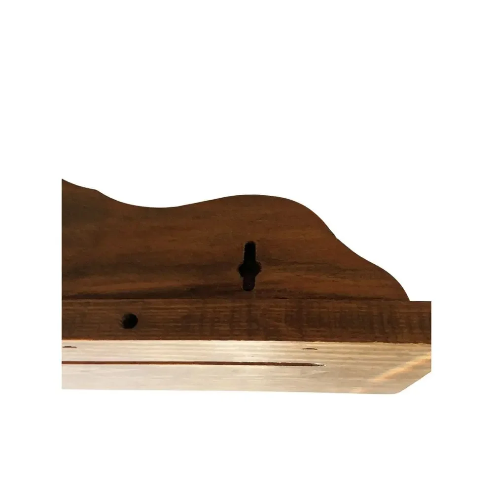 Vintage Small Wooden shelf w/ Plate Groove Can be Hung Either Way